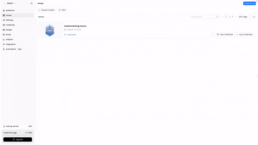 Certifier importing recipients list