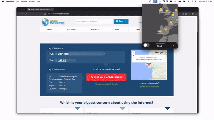 Checking if the VPN is connected