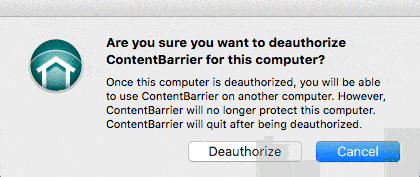 Deauthorization of Intego's apps