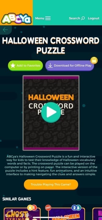 ABCya crossword puzzle instructions