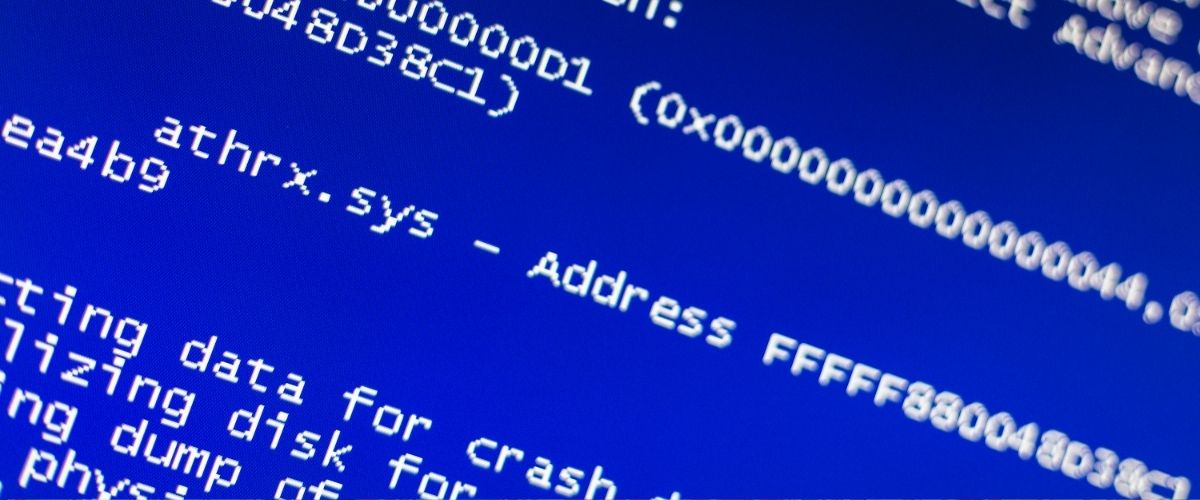 Blue Screen of Death example