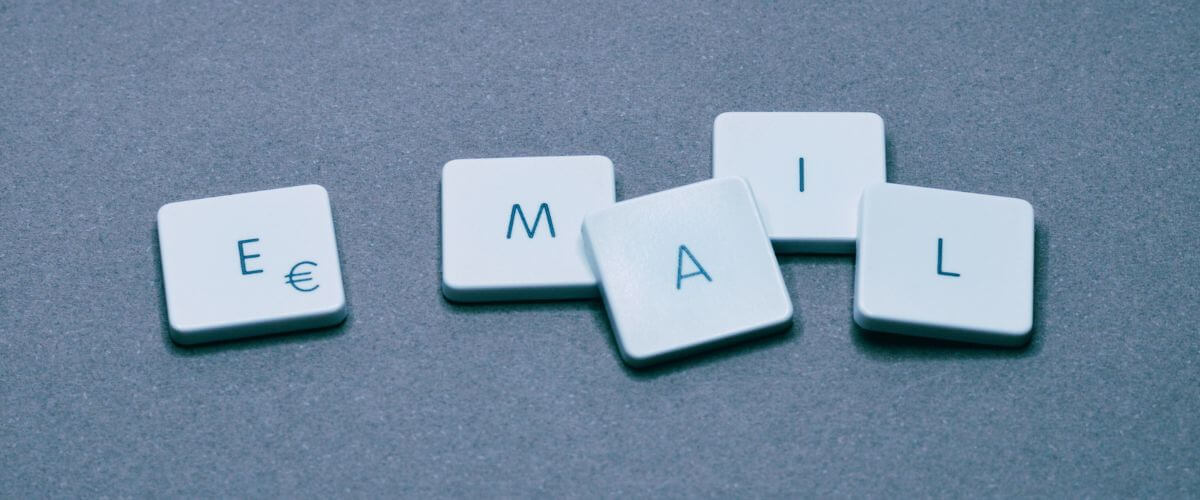 Email in keyboard letters