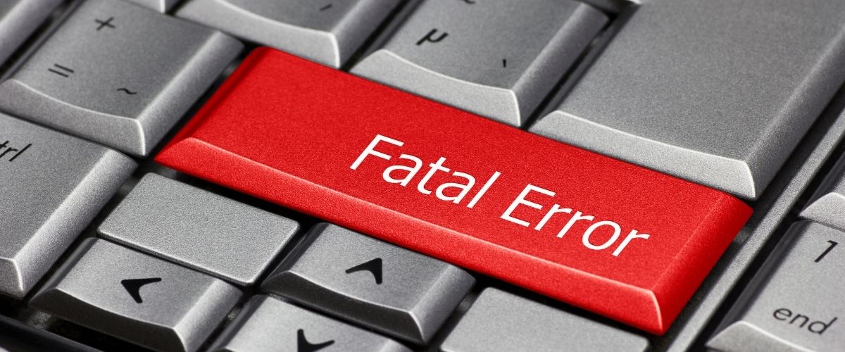 Fatal error written on keyboard