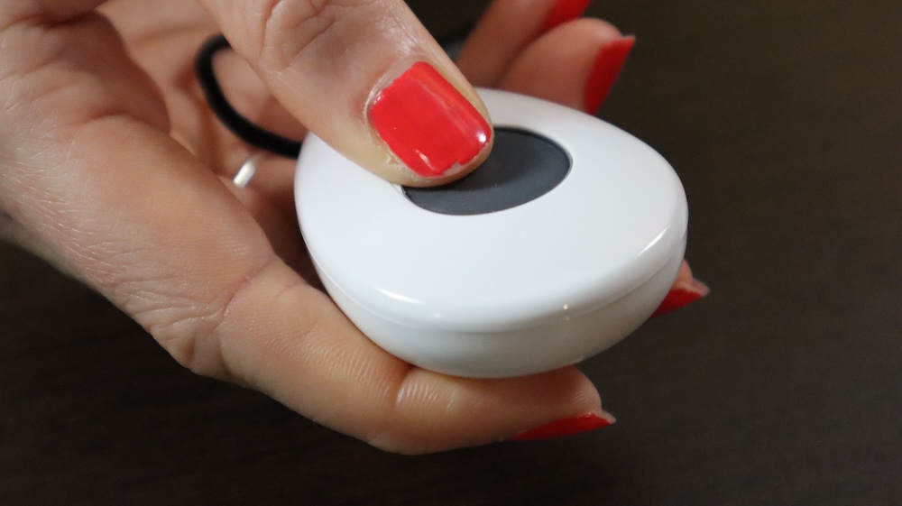 Lifeline wearable white pendant button