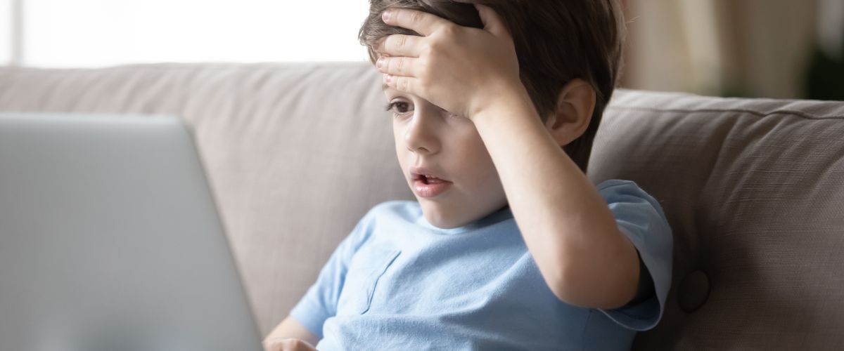 Little boy hocked by inappropriate content