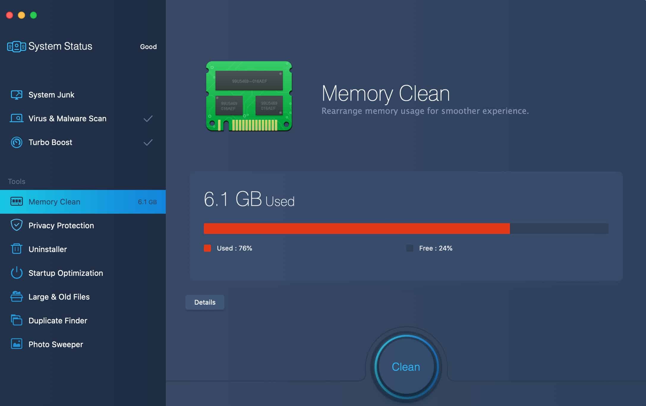 MacBooster memory clean