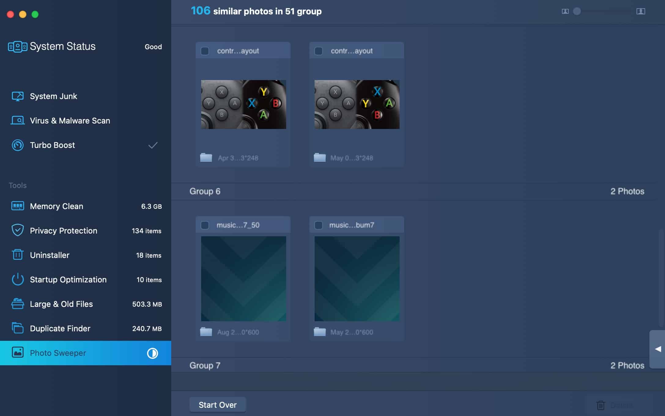 MacBooster photo sweeper