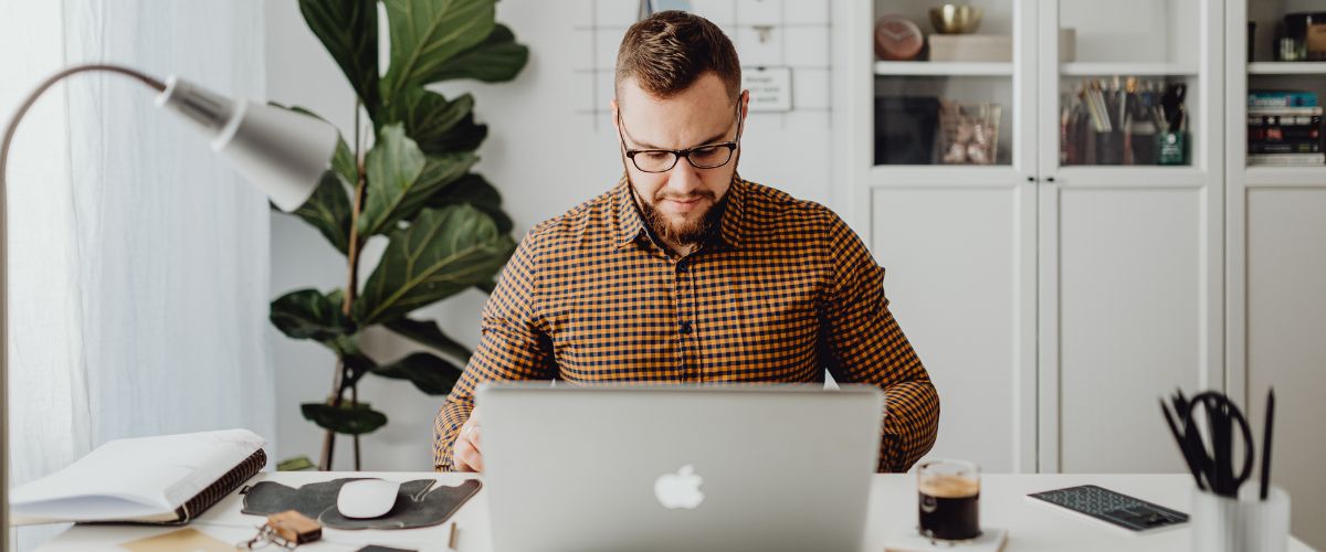 Man working from home