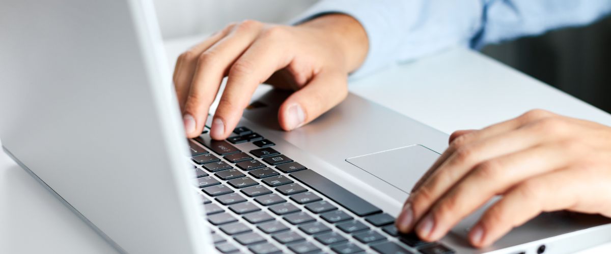 Man working on his laptop