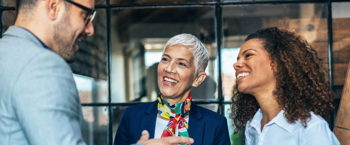 People having a conversation