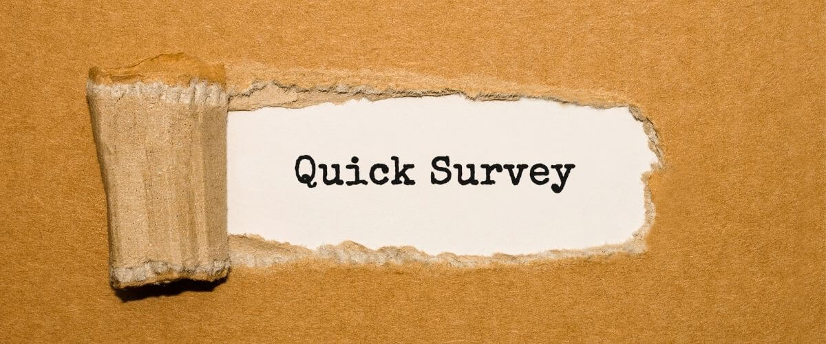 Quick survey written on paper