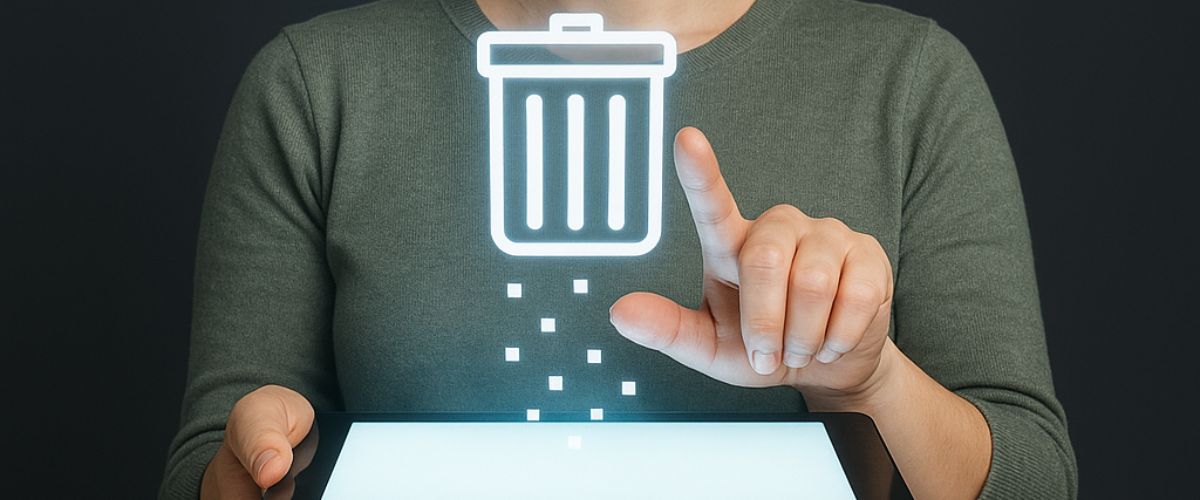 Removing data from tablet