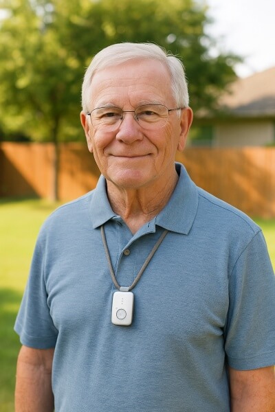 Senior wearing MGMini