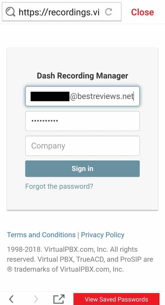 Secure browser in Trend Micro password manager app