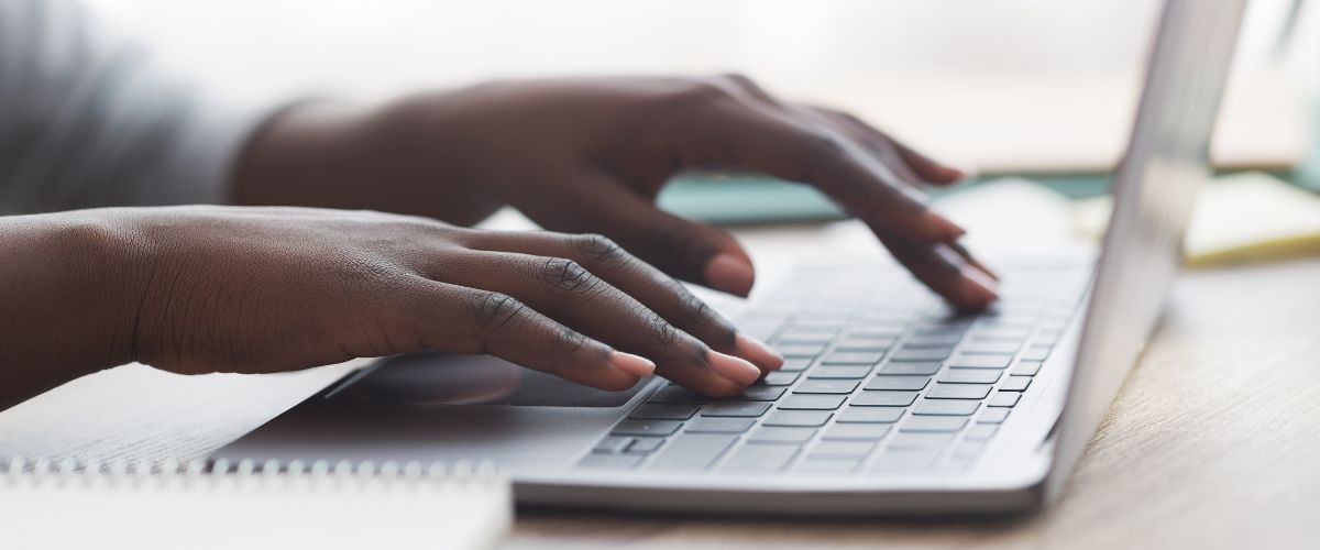 Typing on a keyboard