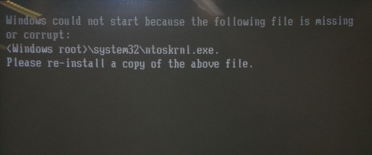 Windows corrupt system file