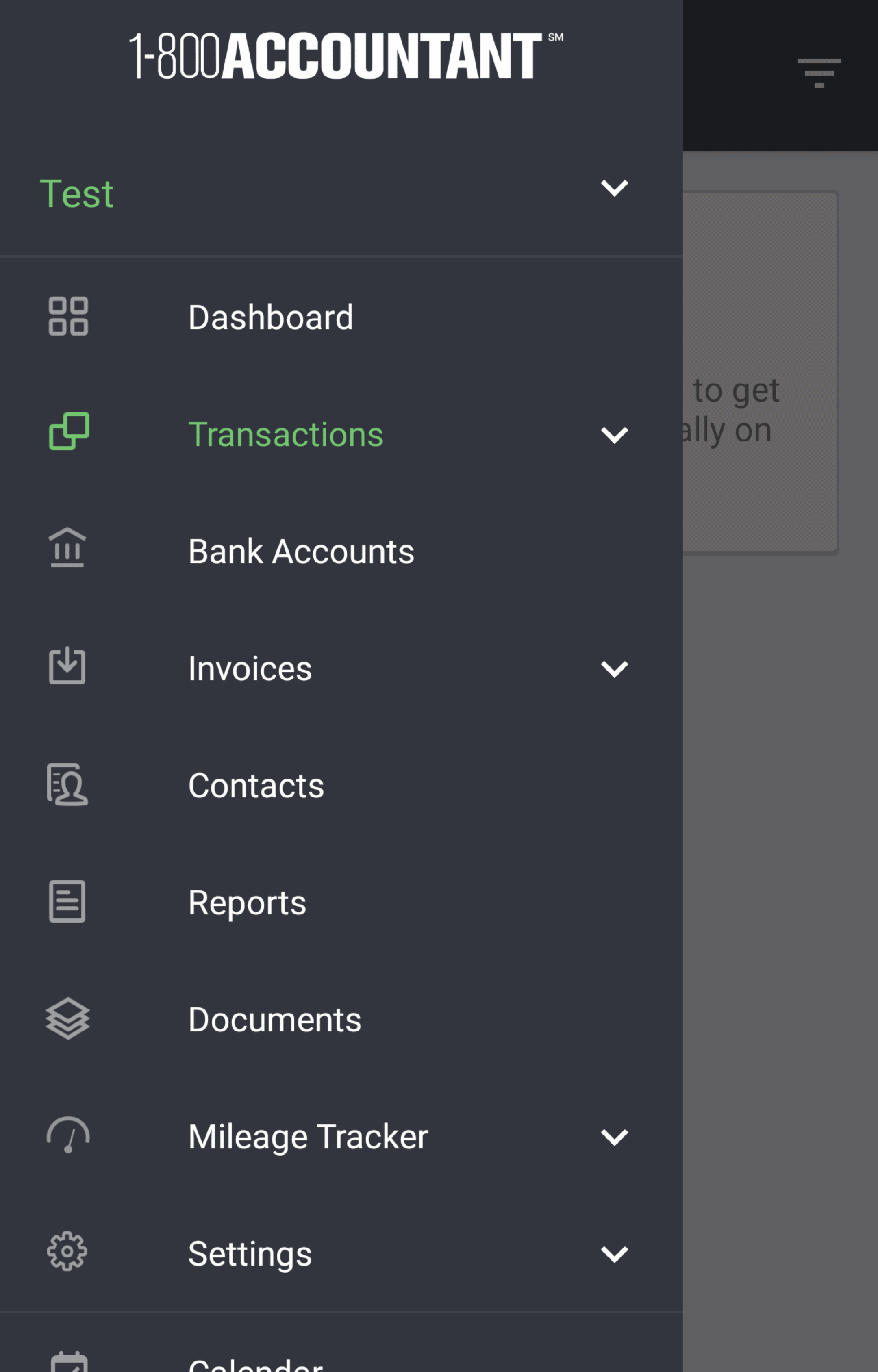 1-800Accountant mobile menu