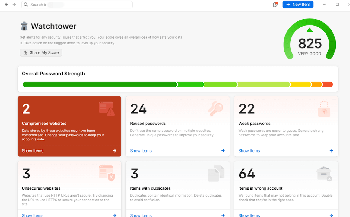 1Password watchtower