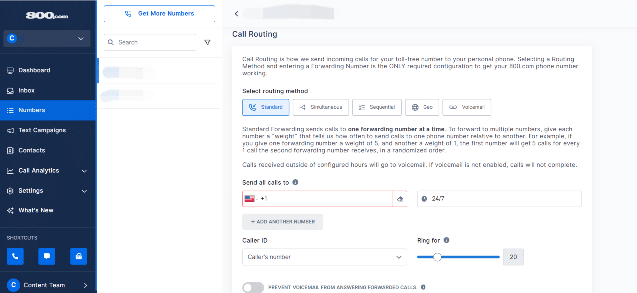 800.com call routing