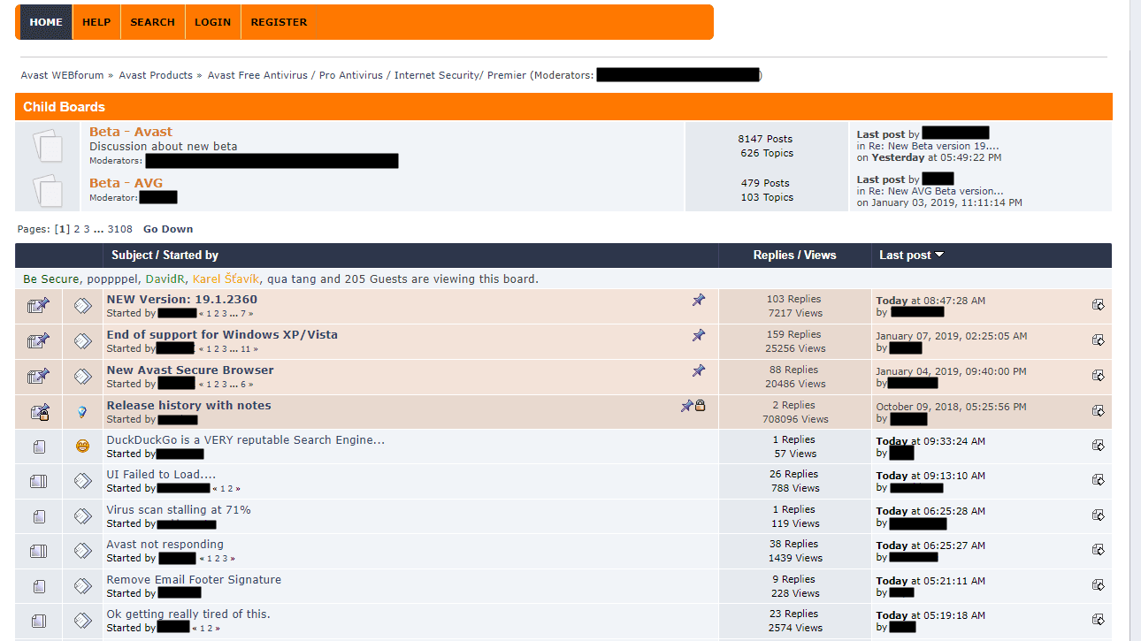 Avast Free Antivirus support forums