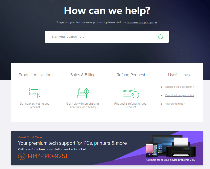 Avast Free Antivirus support help center