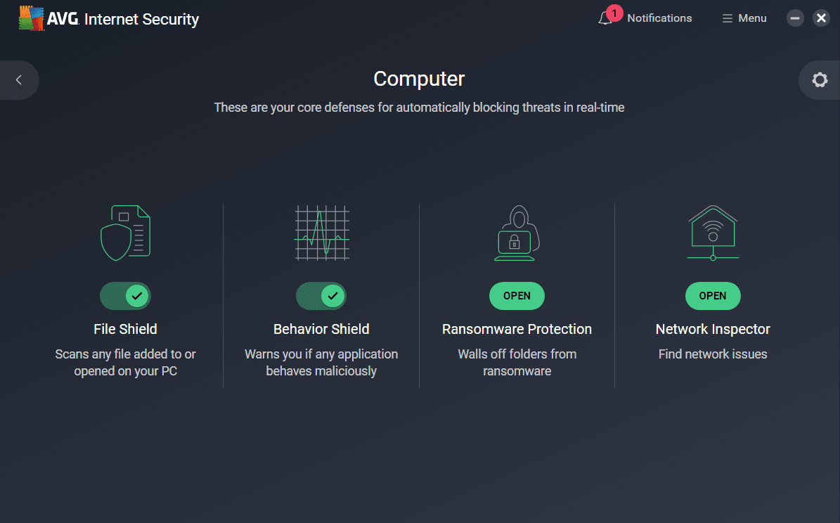 AVG Ultimate internet security real time protection