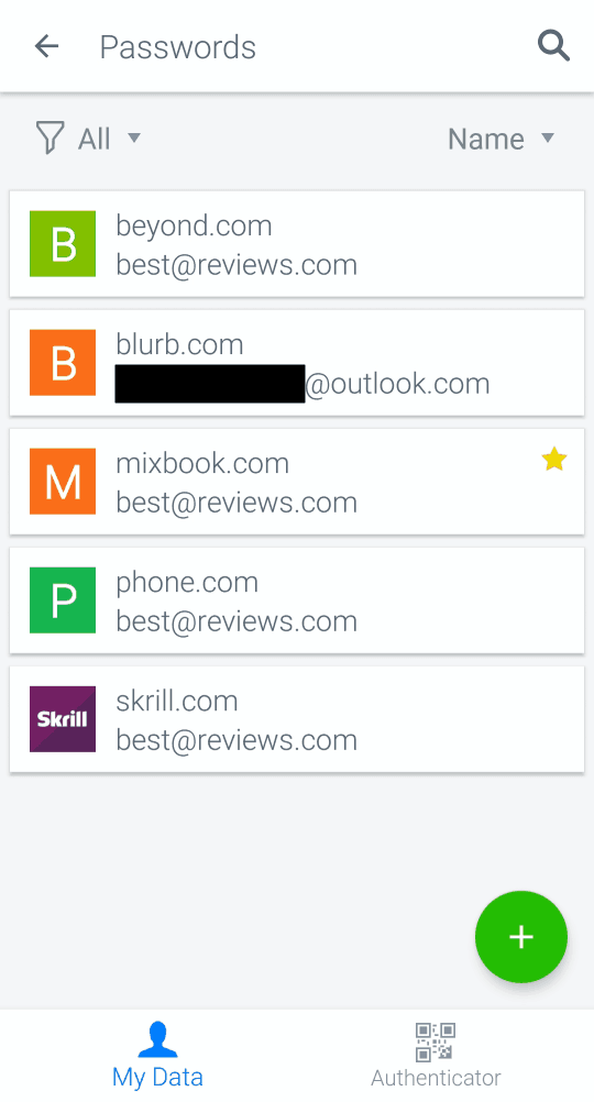 Logins in the Avira app