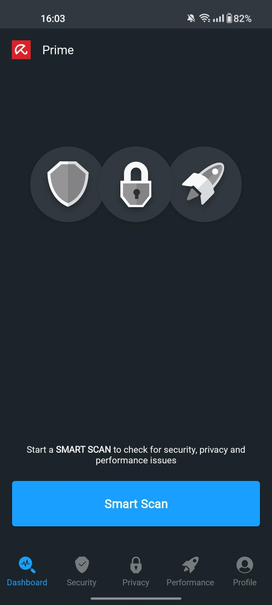 Avira Prime mobile smart scan