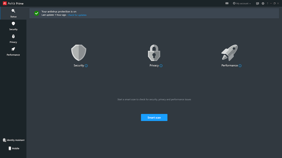 Avira Prime windows app interface