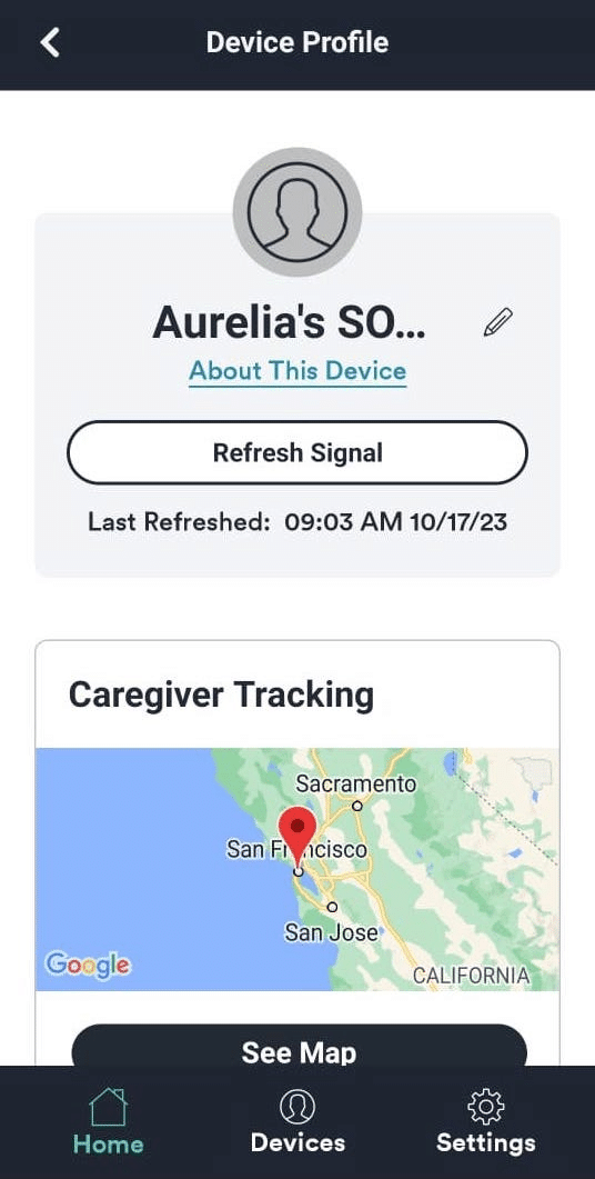 Bay Alarm Medical App Caregiver Tracking