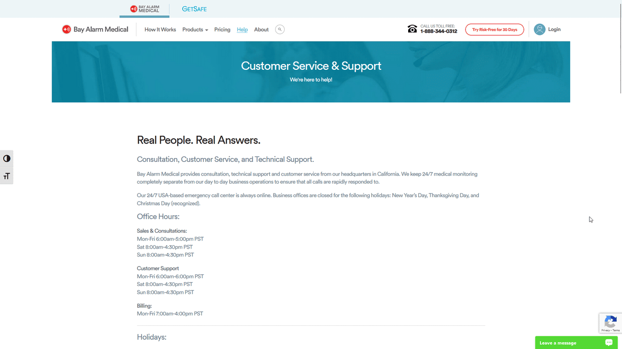 Bay Alarm Medical Customer Support