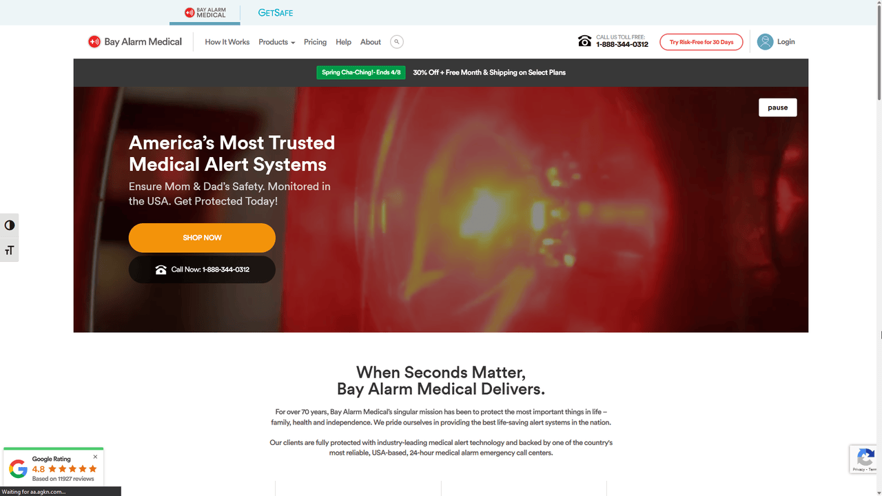 Bay Alarm Medical Homepage