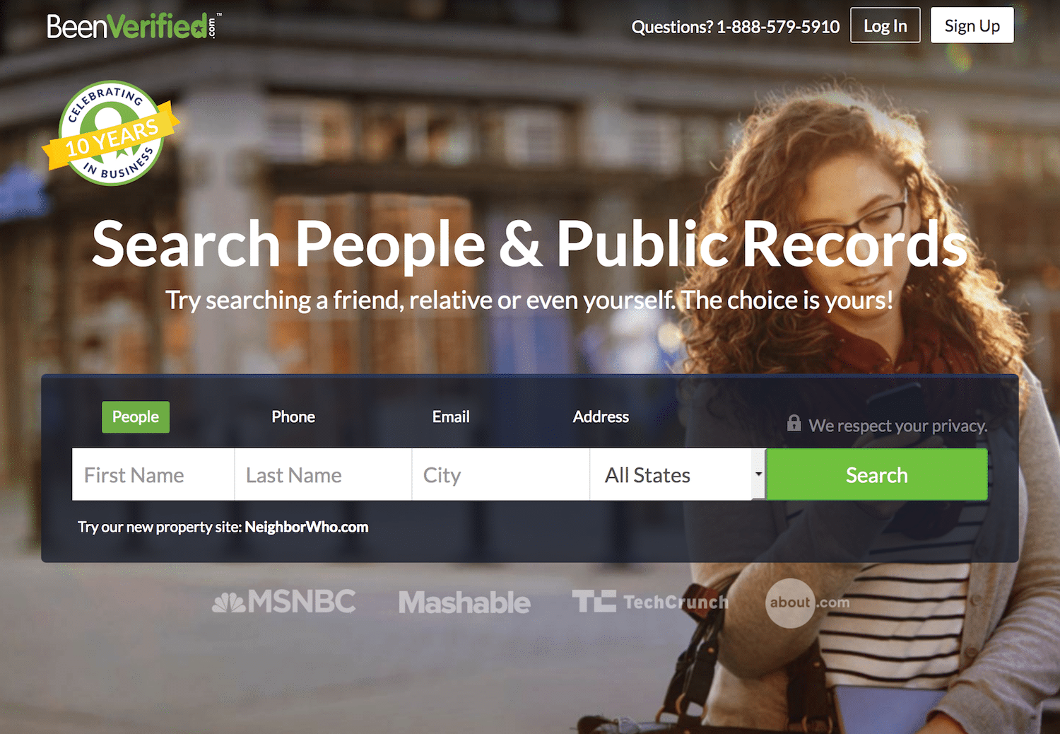 BeenVerified homepage