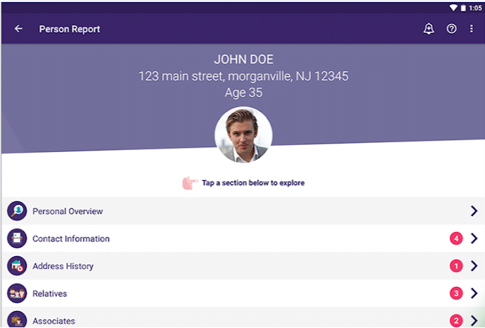 BeenVerified profile report