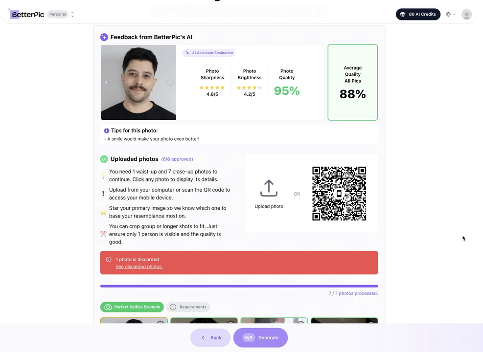 BetterPic headshot uploads