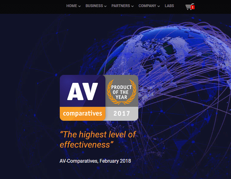 Bitdefender Antivirus Plus homepage