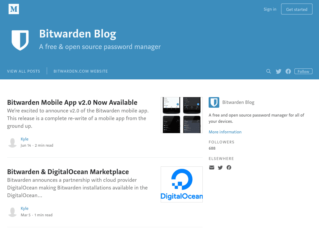 Bitwarden's blog