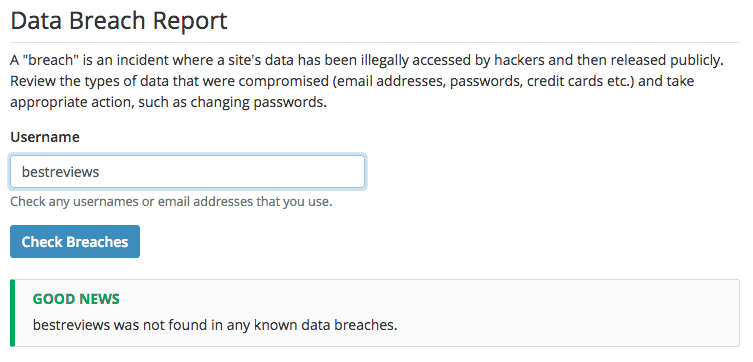 Breach report search