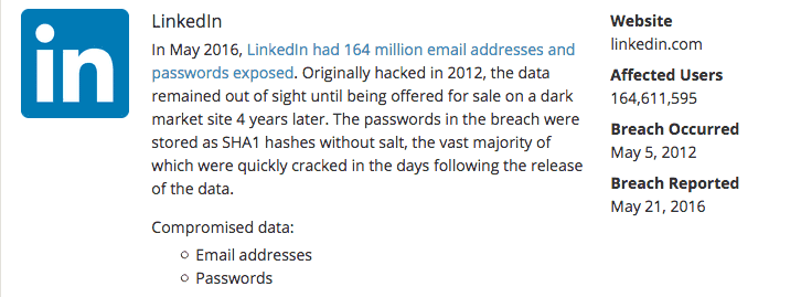 Breach report results