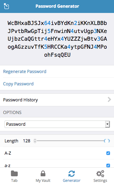 Firefox password generator