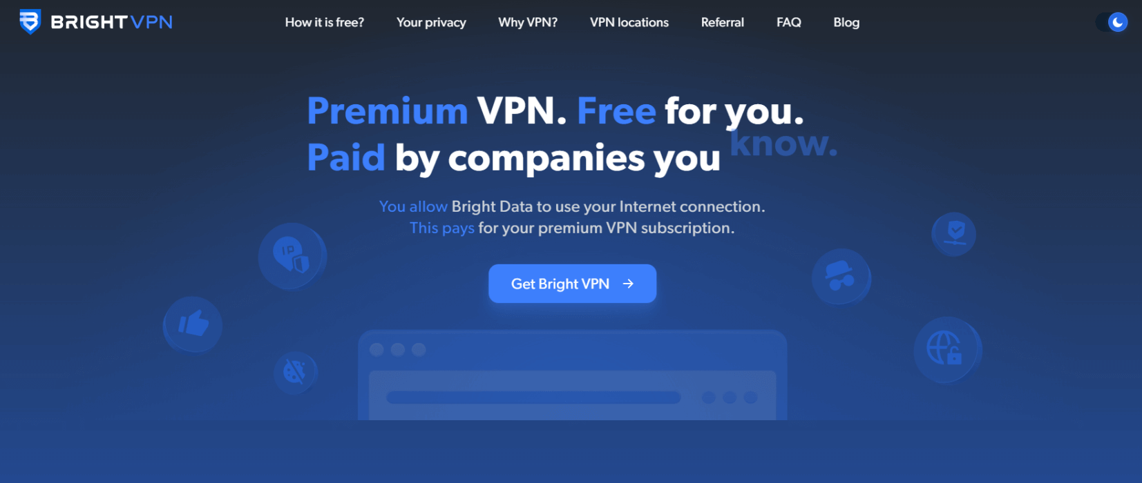 Bright VPN website