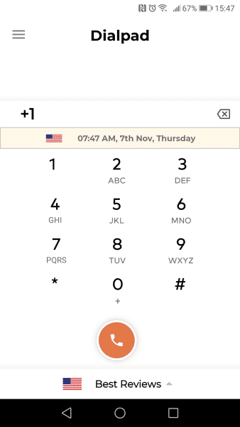 Making calls with mobile