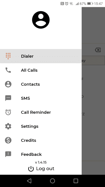 CallHippo mobile menu