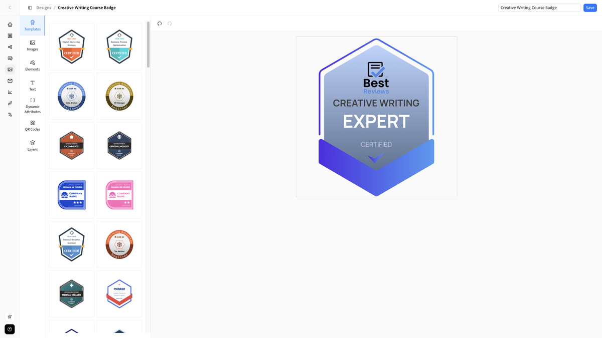 Certifier badge design