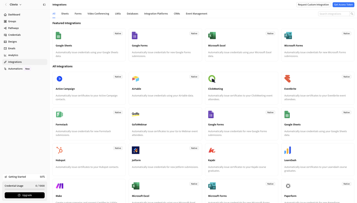 Certifier integrations