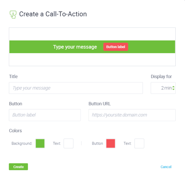 ClickMeeting call to action