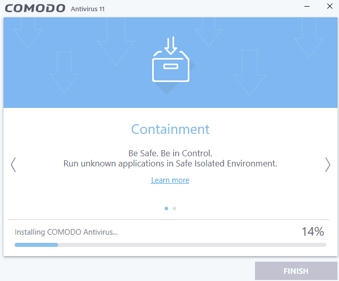 Comodo free antivirus installation