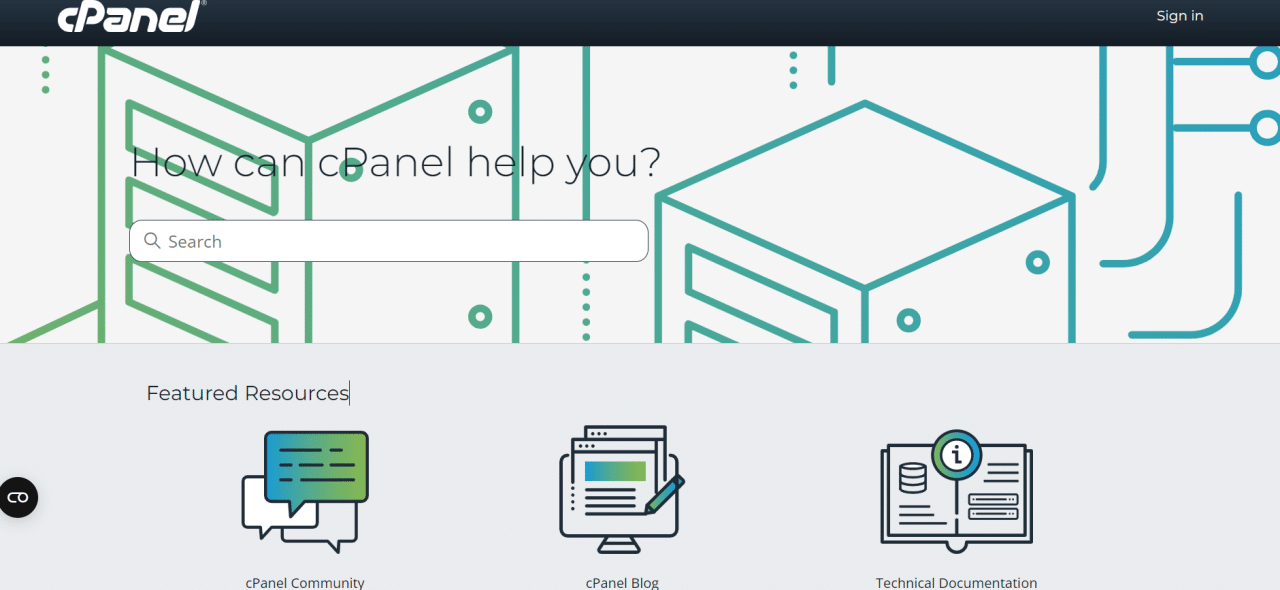 cPanel knowledge base