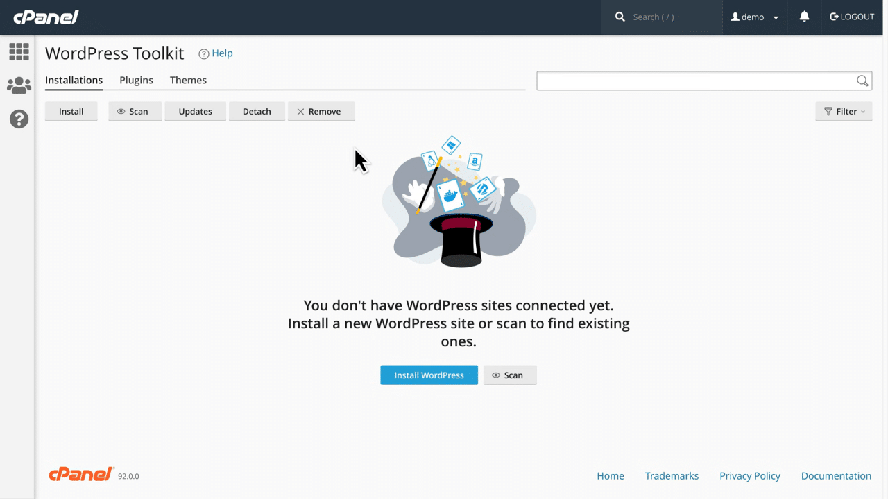 cPanel WordPress toolkit