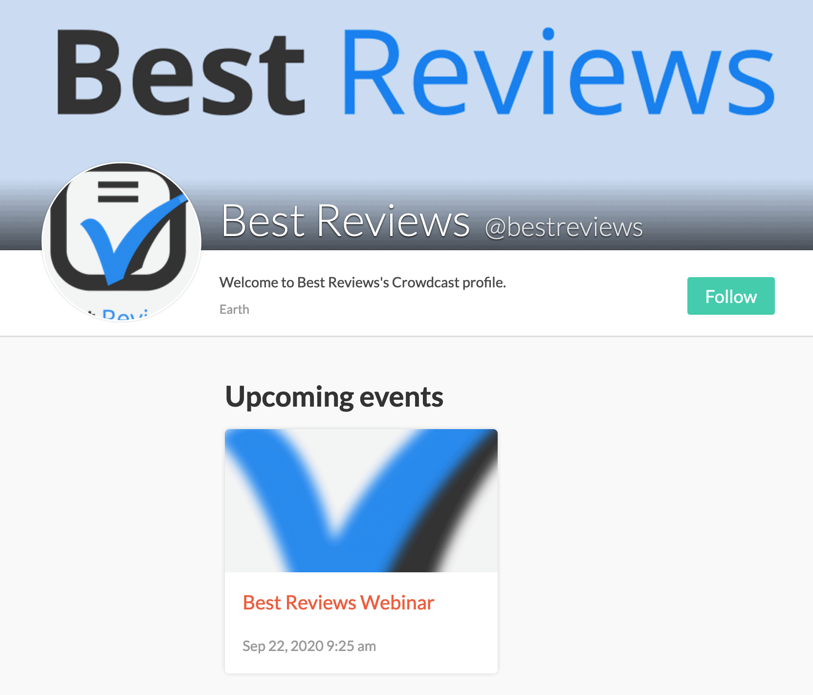 Crowdcast channel page